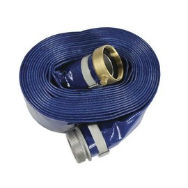 UDP 1"x25' Contractor Grade PVC Lay Flat Water Hose w/ Heavy Duty Metal Fittings