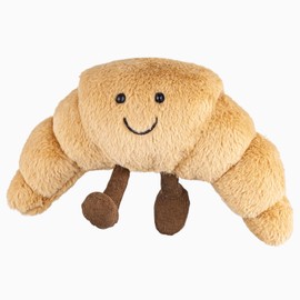 WqWqian Amuseables Croissant Plush Toy - Soft Stuffed Croissant Gift, 14 inch Cute Food Stuffed Animals Pillow for Kids & Adults