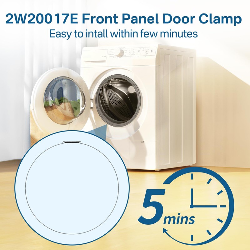 Washer Front Panel Door Boot Spring Clamp Assembly for LG