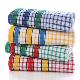 Gentlife Large Kitchen Dish Towels, 16 Inch x 26 Inch Bulk Absorbent Super Soft Cotton Dish Cloths, 4 Pack Bright Colorful Tea/Bar Towels for Washing Drying Dishes and Household