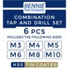 Rennie Tools - 6 Piece Combination Tap And Drill Set