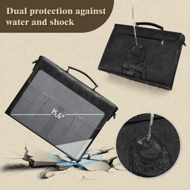 Leather Messenger Bag for Men 15.6 Inch Vintage Laptop Bag Waterproof Briefcases for Men Computer Bag Satchel for Work/Business/Office/College
