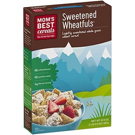 Mom's Best Sweetened Wheatfuls Cereal, Whole Grain, Heart Healthy, No High Fructose Corn Syrup, 16.5 Oz Box