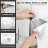 Nesphy No Hook Ombre Black and Grey Shower Curtain with