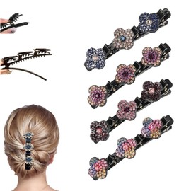 STAFANIE Sparkling crystal stone braided hair clips Braided hair clips for women Braided Hair Clips for Ladies and Girls (F-4Pcs)