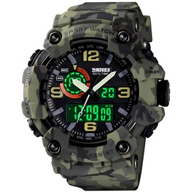 Gosasa Men's Large Face Outdoor Sports Watches Military S-Shock Watch Waterproof, Backlight, Alarm, Stopwatch Features - Rugged Wristwatch for Training, Hiking, and Adventure