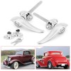 Akozon Car Outside Locking Door Handles Stainless Steel Fit for