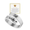 EDWTG I Fcking Love You Ring for Women Stainless Steel