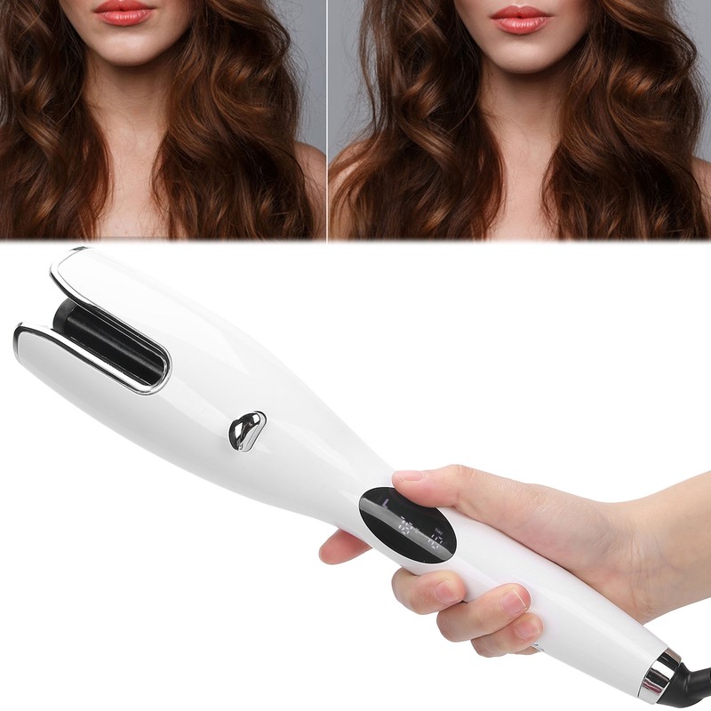 Automatic Hair Curling Iron AntiScald Portable LCD Hair Curling Wand