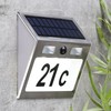 Gravidus LED Solar Stainless Steel House Number Light with Motion