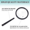 SUPERFINDINGS 10X Handheld Magnifying Glass Black Magnifier with Aluminum Handle