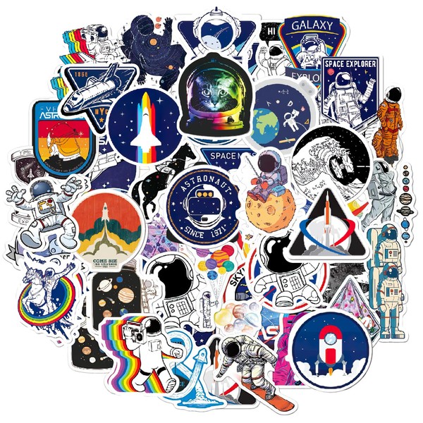 Original Space Explorer Sticker Set | 50 Pieces Galaxy Vinyl