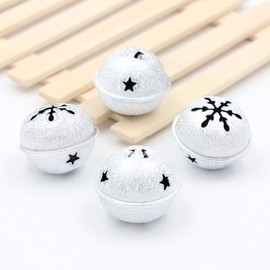 DAHI Bells Christmas Tree Pendants Pack of 24 Snowflakes Bell in Gold and Silver for Christmas Decoration