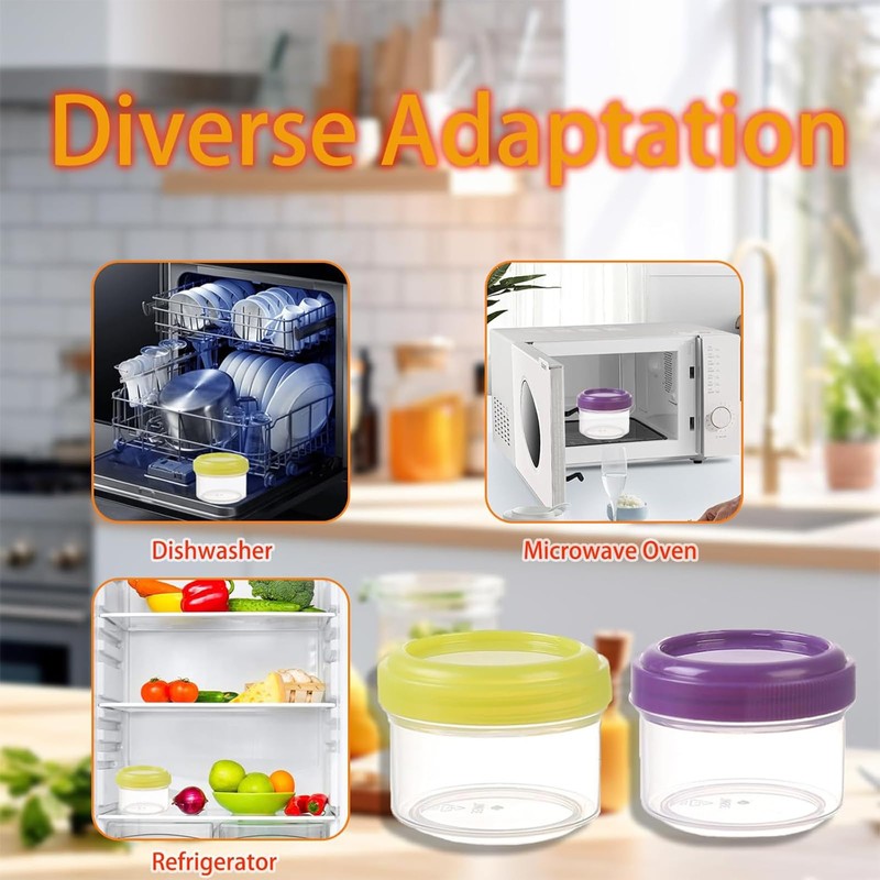 FYKZQWDS 8 Pcs Small Pots With Lids, Small Containers With