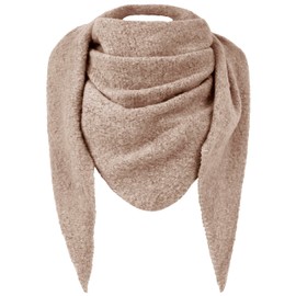 Glamexx24 XXL Scarf - Women's Scarf, Winter Scarf, XXL Neckerchief - XXL Loop Scarf in Many Colours - Unisex for Men and Women - Triangular. For All Seasons., light brown