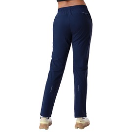 Pioneer Camp Women's Hiking Pants UPF 50+ Elastic Waist Drawstring Ultra-Stretch Lightweight Outdoor Cargo Pants for Travel Navy Blue