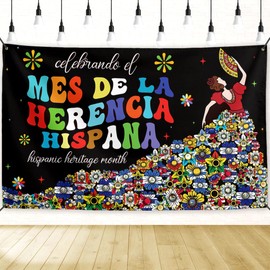 Hispanic Heritage Month Banner Spanish Mes De La Herencia Hispana Classroom Decor Latin American Hispanic Heritage Month Decorations for Home School Classroom