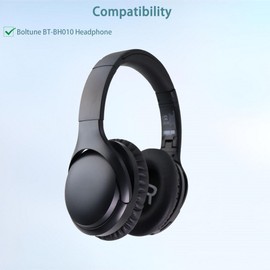 BT-BH010 Ear Pads, HAIZEEN Ear Pads Compatible with Boltune BT-BH010 Headphones Ear Pads Replacement Cushion (Breathable Fabric/High-Quality Foam)