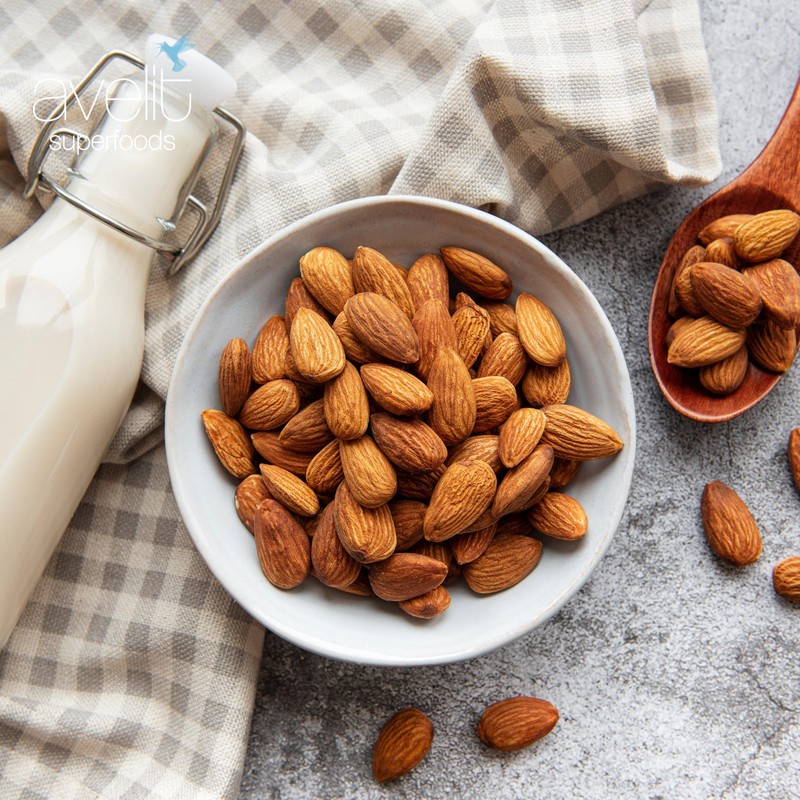 Avelit Superfoods | Almendras Naturales | Vitrolero 350g