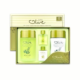3W Clinic Olive for Men Cosmetic Set Olive Oil Skin Care Essence Moisturizing Makeup Rum Skin Cash on Delivery or Pay upon Order / 3W 클리닉 올리브 포맨 화장품 세트 올리브오일 스킨 케어 에센스 보습 메이크업 럼 피부 착불 또는 주문시 결제