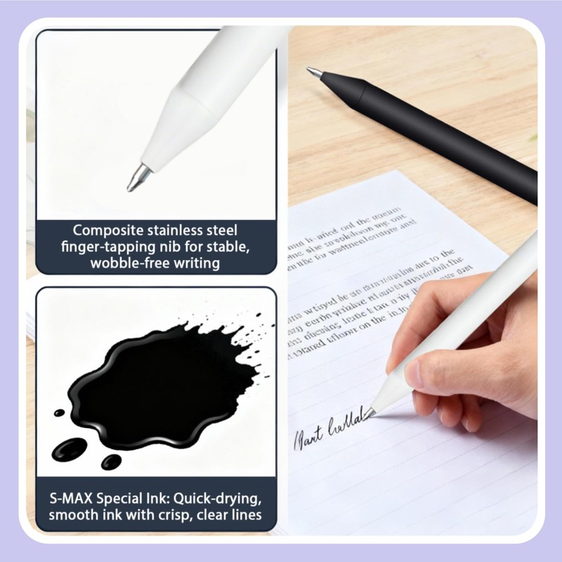 2 Pcs Cute Cat Pens Cute Retractable Cat Gel Pens