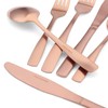 O.C.E. Matte Rose Gold Silverware Set, 20-Piece Stainless Steel Flatware