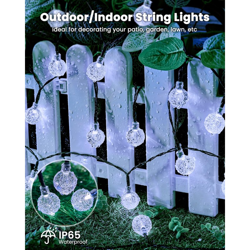 Brightown Solar String Lights Outdoor 60 Led 35.6 Feet 8