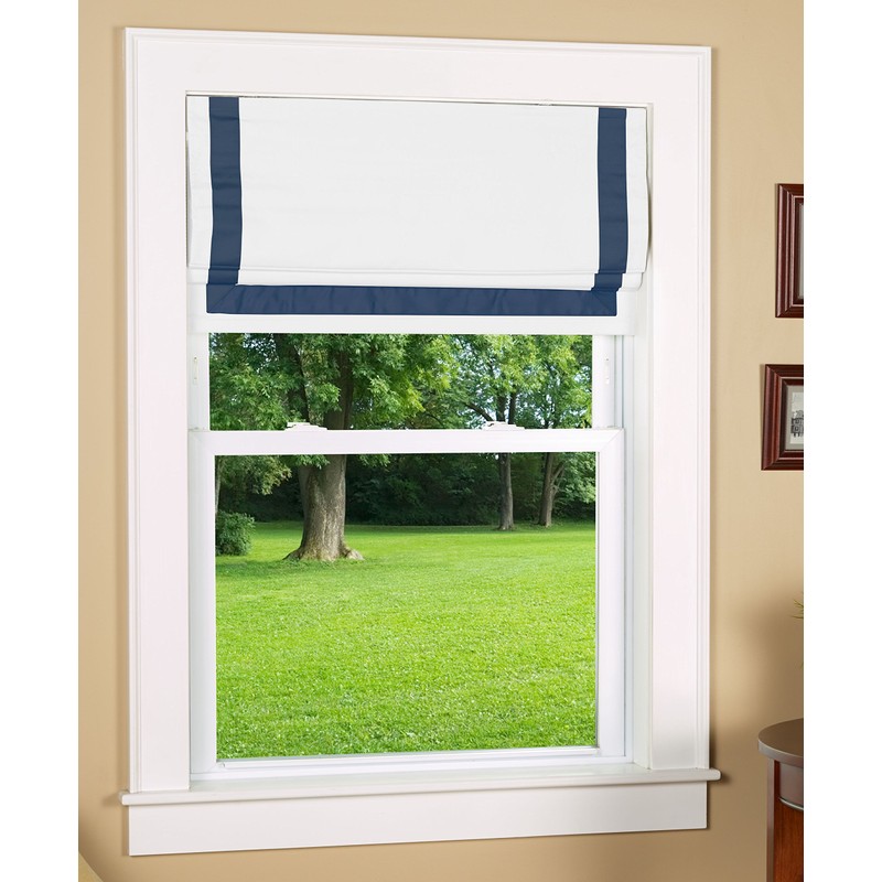 Green Mountain Vista Thermal Blackout Cordless Roman Shade with Ribbon