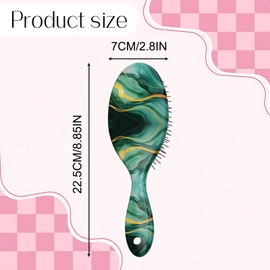 Miwasion Detangler Hair Brush,Glide Through Tangles with Ease,Cute Detangling Hair Brushes,Ease for Girls,Women,Boys,Men,Wet & Dry Hair(Jade Green Marble)