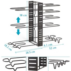Toplife Lid Organiser for Plates, Drainer, Lid Holder, Kitchen Pot Lid Holder