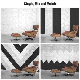 Sonicism 12 Pack X-Lined Acoustic Panels with Self-Adhesive, 12"X 12"X 0.4" Sound Proof Foam Panels, Decorative Soundproof Wall Panels, Sound Absorbing Tile for Home & Offices, White