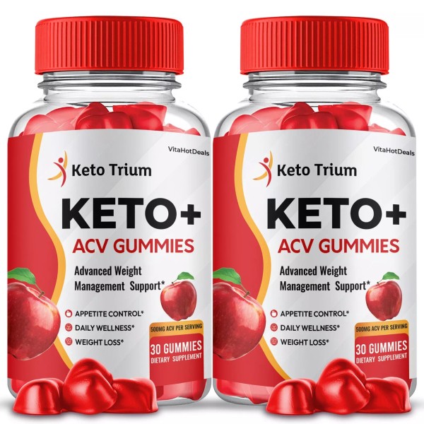 KetoTrium Keto Trium ACV Gummies, Max Strength Formula, Dietary Supplement
