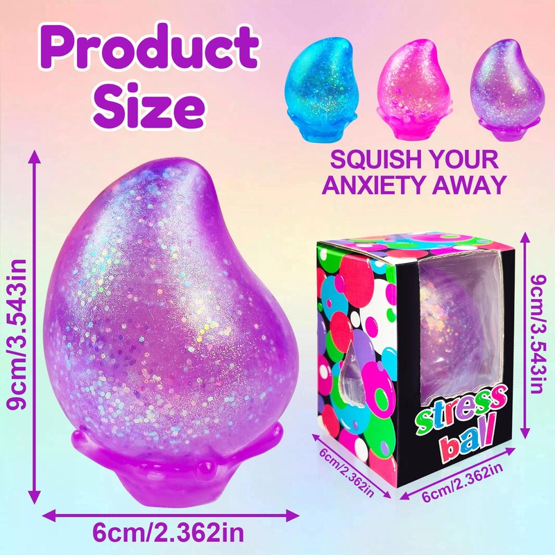 Sensory Squishy Toy with Gorgeous Soft Squeeze Feel, 3" Tall