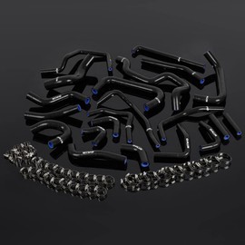 PIT66 Silicone Ancillary Coolant Hose Kit,Compatible with 1991 Toyota MR2 Black with Clamps