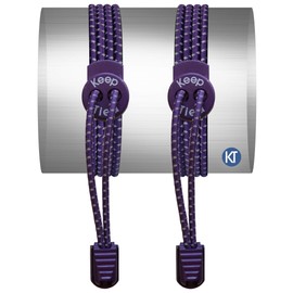 KeepTied Elastic No Tie Shoelaces - Reflective - Purple