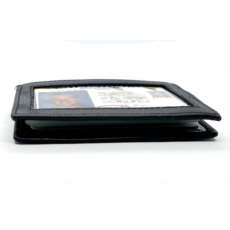 kelvinrolenleathercollection Genuine Leather Business Card Organizer Plastic Insert ID Credit