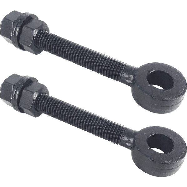 IRONTITE® 2 Pack Black Gate Hinges Eye Bolt, 12mm x
