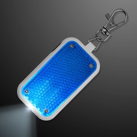 Clip-On Light Blue Safety Blinkers, Keychain Flashlight