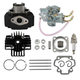 labwork 50cc Engine Piston Cylinder Head Top End Gasket Repair Kit Replacement for Yamaha PW 50 PW50 1981-2009