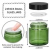 KEYWING 4oz Small Glass Jars with Black Lids, 24 Pack