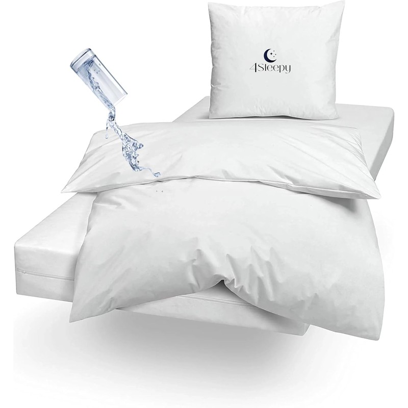 Waterproof Duvet Cover 155 x 220 cm, Duvet Protector Waterproof,