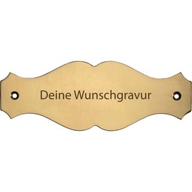 Curved Brass Plaque with Engraving