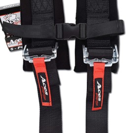 AAAA Aces Racing 5 Point Harness With 2 Inch Padding (Black)