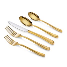 Artaste Rain II Forged 18/10 Stainless Steel (Gold (Service for 4), Flatware 20-Piece Set)
