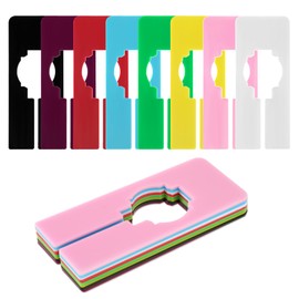 Aiyorse Closet Rack Dividers, 8 Colors Closet Dividers for Hanging, Clothing Plastic Rack Size Dividers Rectangular Reusable Closet Separators Closet Labels dividers Closet Clothes Dividers(Colorful)