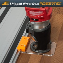 Powertec Router Guide Rail Adapter for Milwaukee M18 Fixed Base Trim Router (72026)