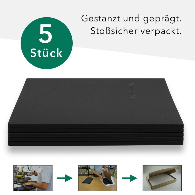 Pack of 5 3-Part CV Folders Genuine Grade A Exclusivdruck
