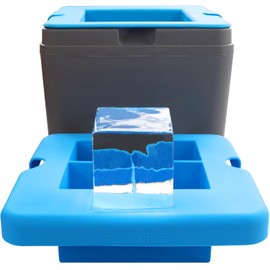 True Cubes Charola para cubitos de hielo transparente: Charola para 4 cubos
