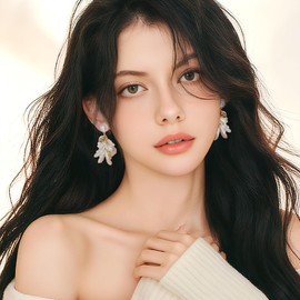 Qlady Pearl Drop Earrings for Women, Gold Plated Floral Petal Earrings, Romantic Bridal Jewelry for Weddings & Special Occasions