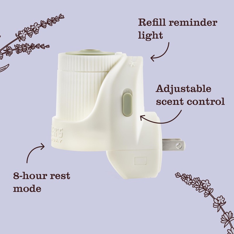 MRS. MEYER'S CLEAN DAY Premium Scented Oil Diffuser Kit, Lavender,